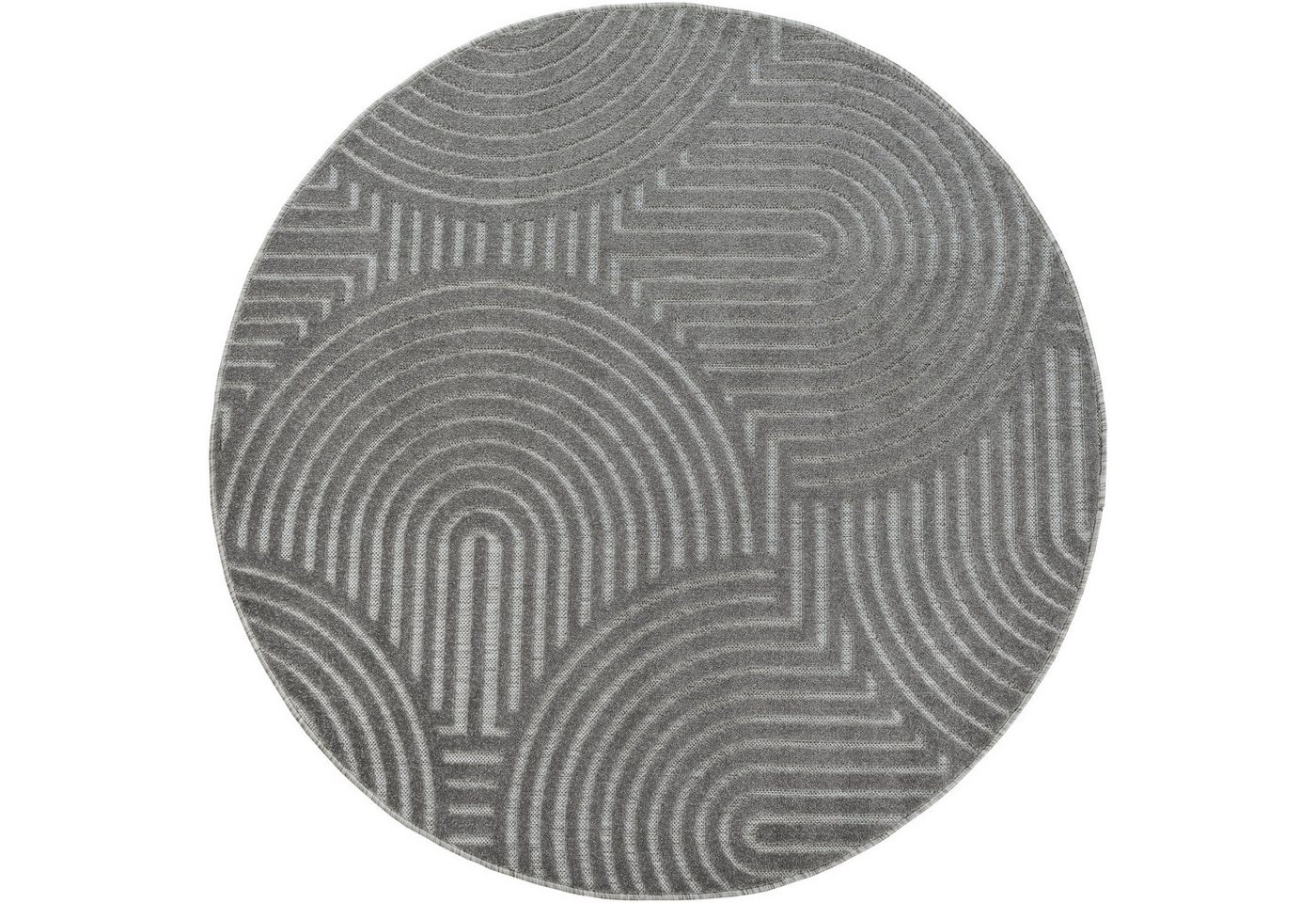 Sanat Teppich Berlin 1, auch als Läufer und in Rund, rund, Höhe: 6 mm, In -und Outdoor geeignet, Außenbereich, Terrasse, Balkon, auch Läufer – Bild 2 von 5