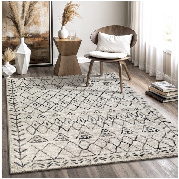 Sanat Teppich Boho 8200, auch als Läufer und in Rund, rechteckig, Höhe: 10 mm, Kurzflor, robust, Boho, Scandic, für Fussbodenheizung geeignet