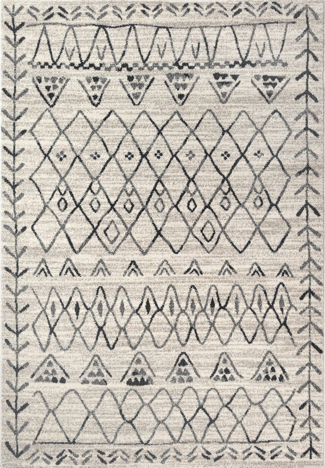 Sanat Teppich Boho 8200, auch als Läufer und in Rund, rechteckig, Höhe: 10 mm, Kurzflor, robust, Boho, Scandic, für Fussbodenheizung geeignet – Bild 2 von 5