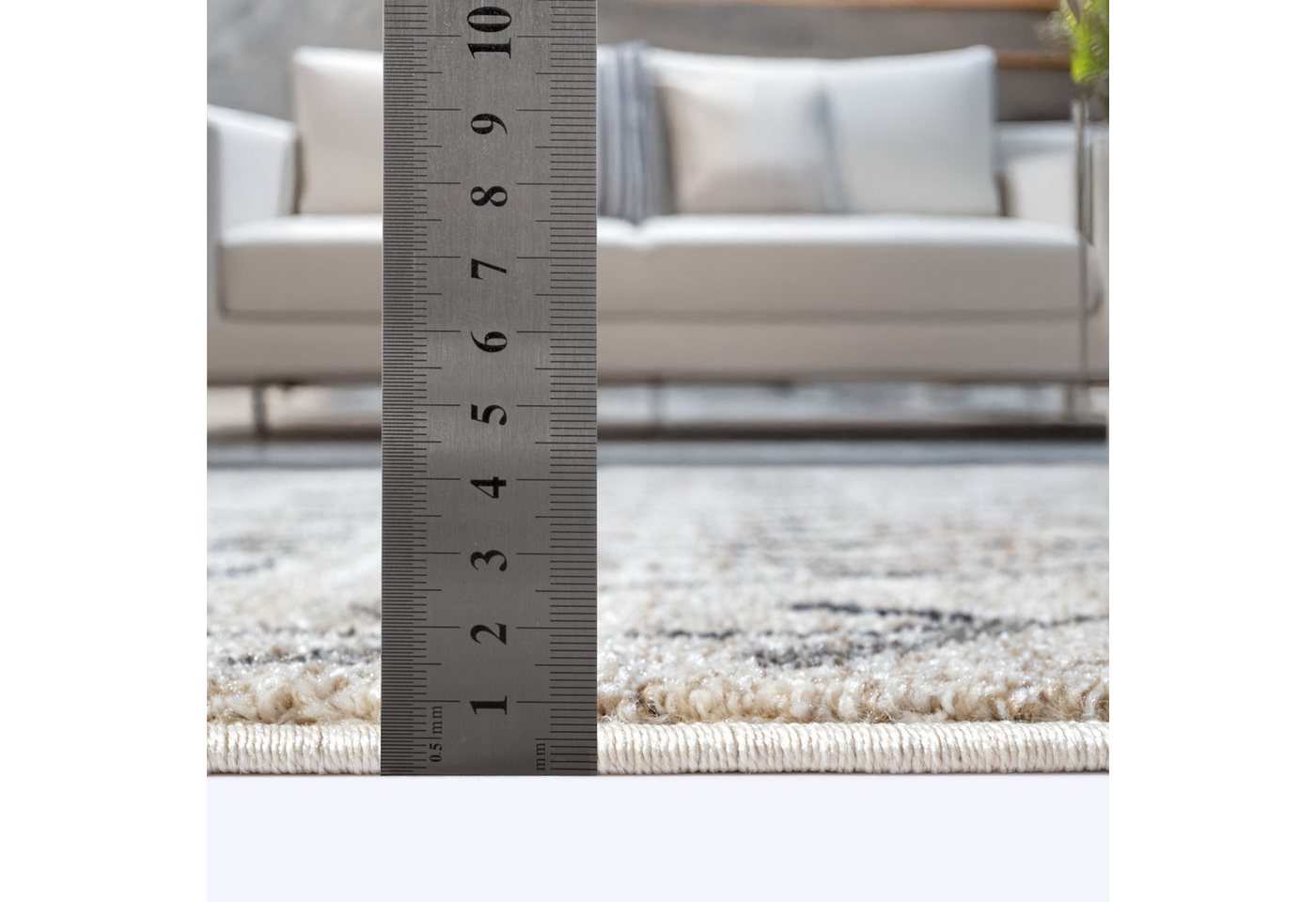 Sanat Teppich Boho 8200, auch als Läufer und in Rund, rechteckig, Höhe: 10 mm, Kurzflor, robust, Boho, Scandic, für Fussbodenheizung geeignet – Bild 4 von 5