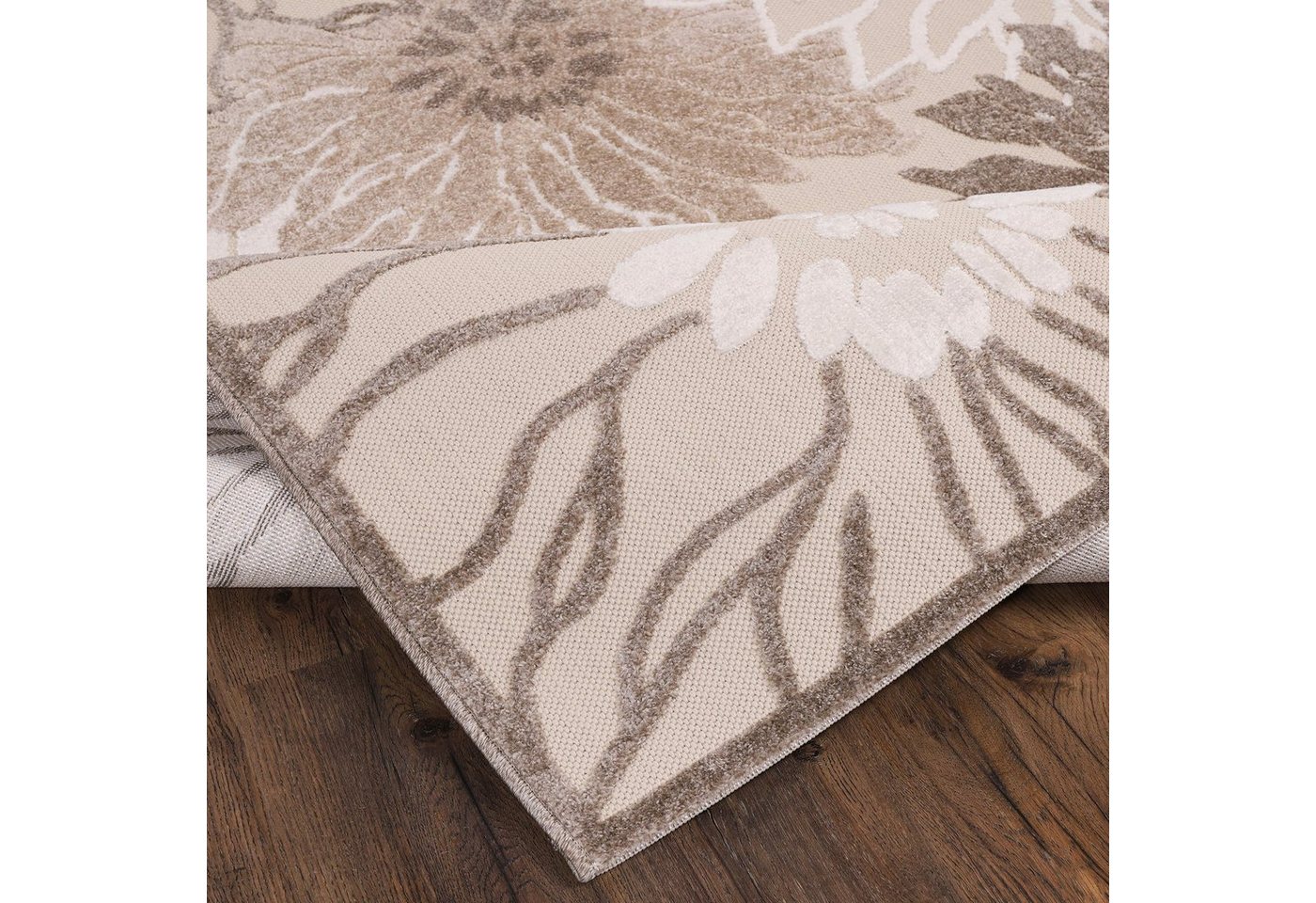 Sanat Teppich Floral 2 Outdoor, auch als Läufer und rund, rechteckig, Höhe: 6 mm, In- und Outdoor geeignet, Blumen, Balkon, Terrasse, Außenbereich – Bild 4 von 5
