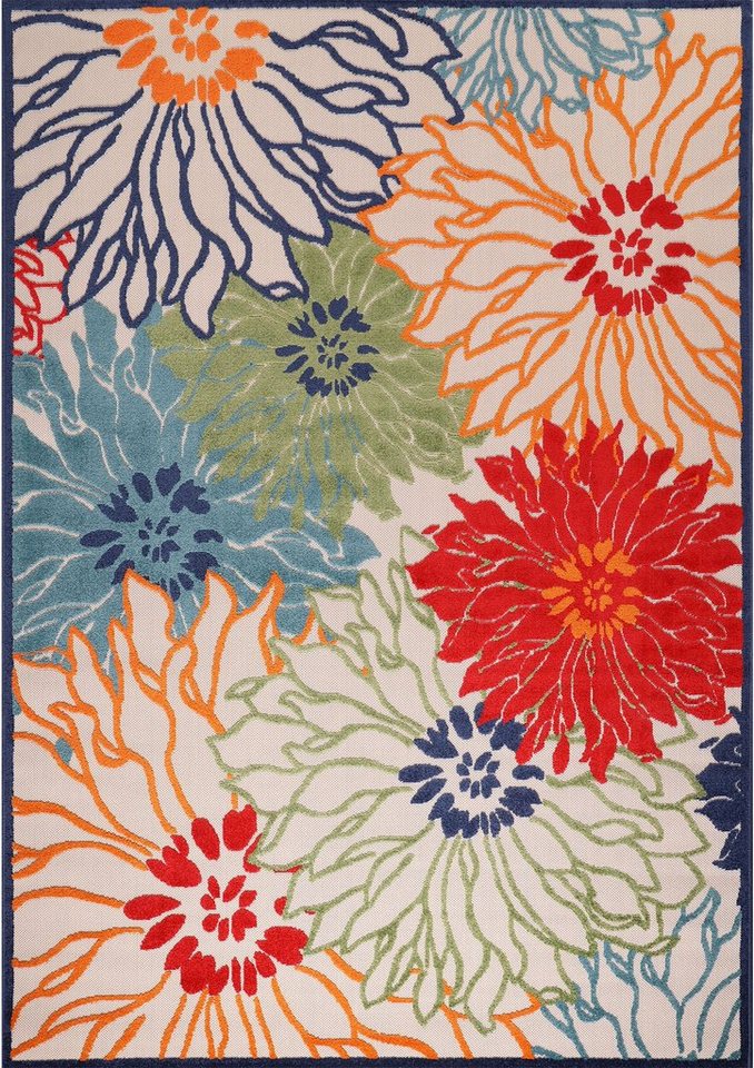 Sanat Teppich Floral 2 Outdoor, auch als Läufer und rund, rechteckig, Höhe: 6 mm, In- und Outdoor geeignet, Blumen, Balkon, Terrasse, Außenbereich – Bild 2 von 5