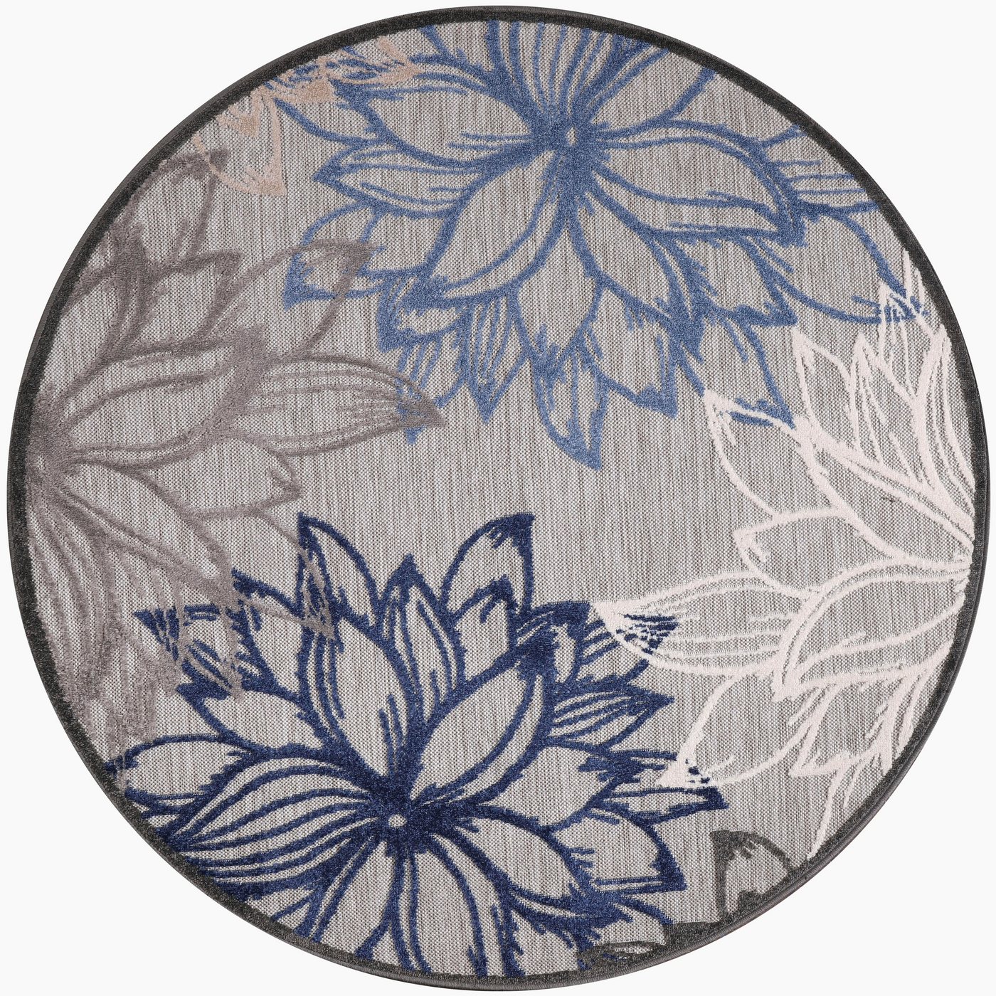 Sanat Teppich Floral 2 Outdoor, auch als Läufer und rund, rund, Höhe: 6 mm, In- und Outdoor geeignet, Blumen, Balkon, Terrasse, Außenbereich – Bild 2 von 5
