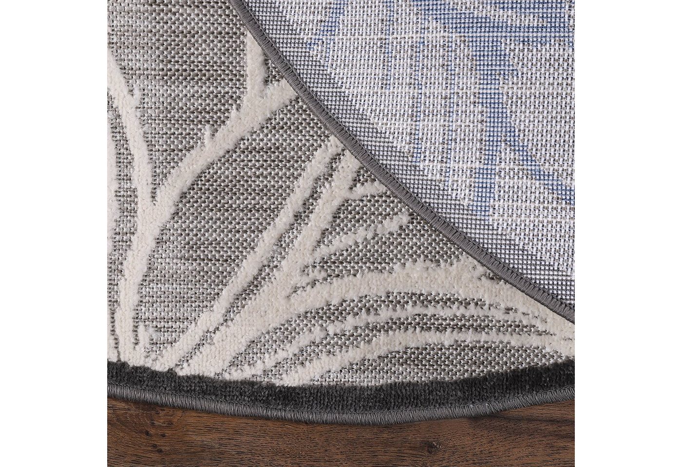 Sanat Teppich Floral 2 Outdoor, auch als Läufer und rund, rund, Höhe: 6 mm, In- und Outdoor geeignet, Blumen, Balkon, Terrasse, Außenbereich – Bild 5 von 5