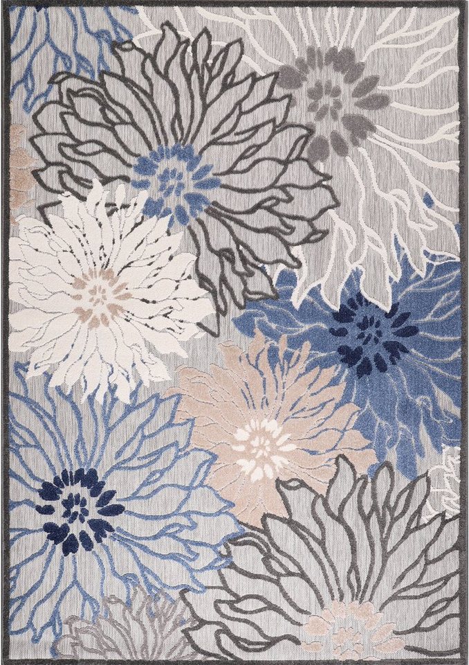 Sanat Teppich Floral 2 Outdoor, auch als Läufer und rund, rechteckig, Höhe: 6 mm, In- und Outdoor geeignet, Blumen, Balkon, Terrasse, Außenbereich – Bild 2 von 5