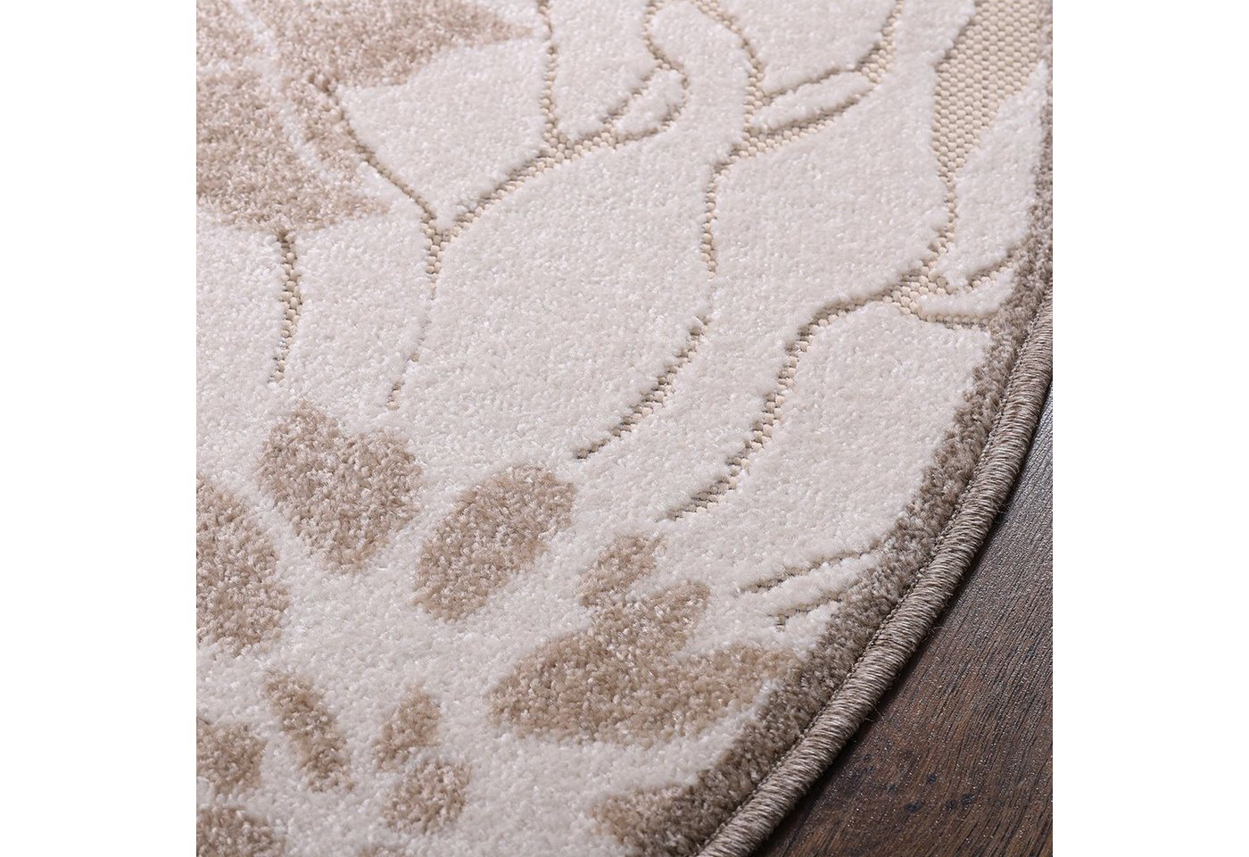 Sanat Teppich Floral 2 Outdoor, auch als Läufer und rund, rund, Höhe: 6 mm, In- und Outdoor geeignet, Blumen, Balkon, Terrasse, Außenbereich – Bild 5 von 5