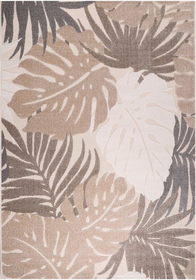 Sanat Teppich Floral Outdoor, auch als Läufer und Rund, rechteckig, Höhe: 6 mm, In- und Outdoor geeignet, florales Design, Balkon, Terasse – Bild 2 von 5