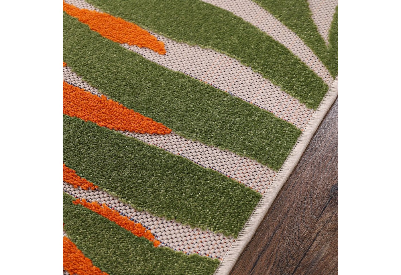 Sanat Teppich Floral Outdoor, auch als Läufer und Rund, rechteckig, Höhe: 6 mm, In- und Outdoor geeignet, florales Design, Balkon, Terasse – Bild 5 von 5