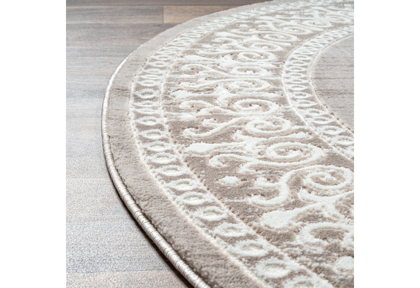 Sanat Teppich Harmony 3204, auch als Läufer und rund, rund, Höhe: 12 mm, Wohnzimmer, Kurzflor, modern, Orient Optik, Schlafzimmer – Bild 5 von 5