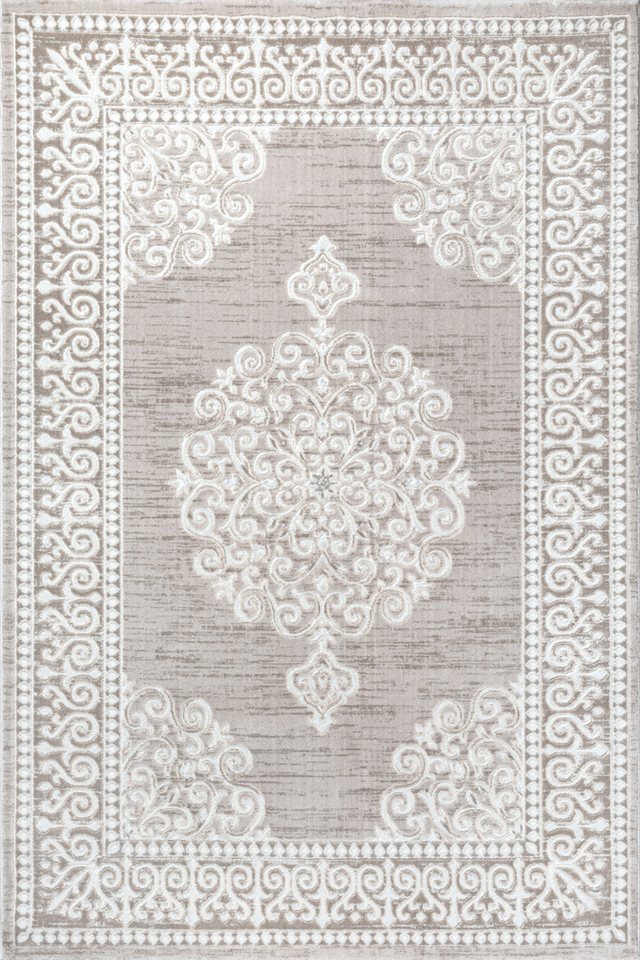 Sanat Teppich Harmony 3204, auch als Läufer und rund, rechteckig, Höhe: 12 mm, Wohnzimmer, Kurzflor, modern, Orient Optik, Schlafzimmer – Bild 2 von 5