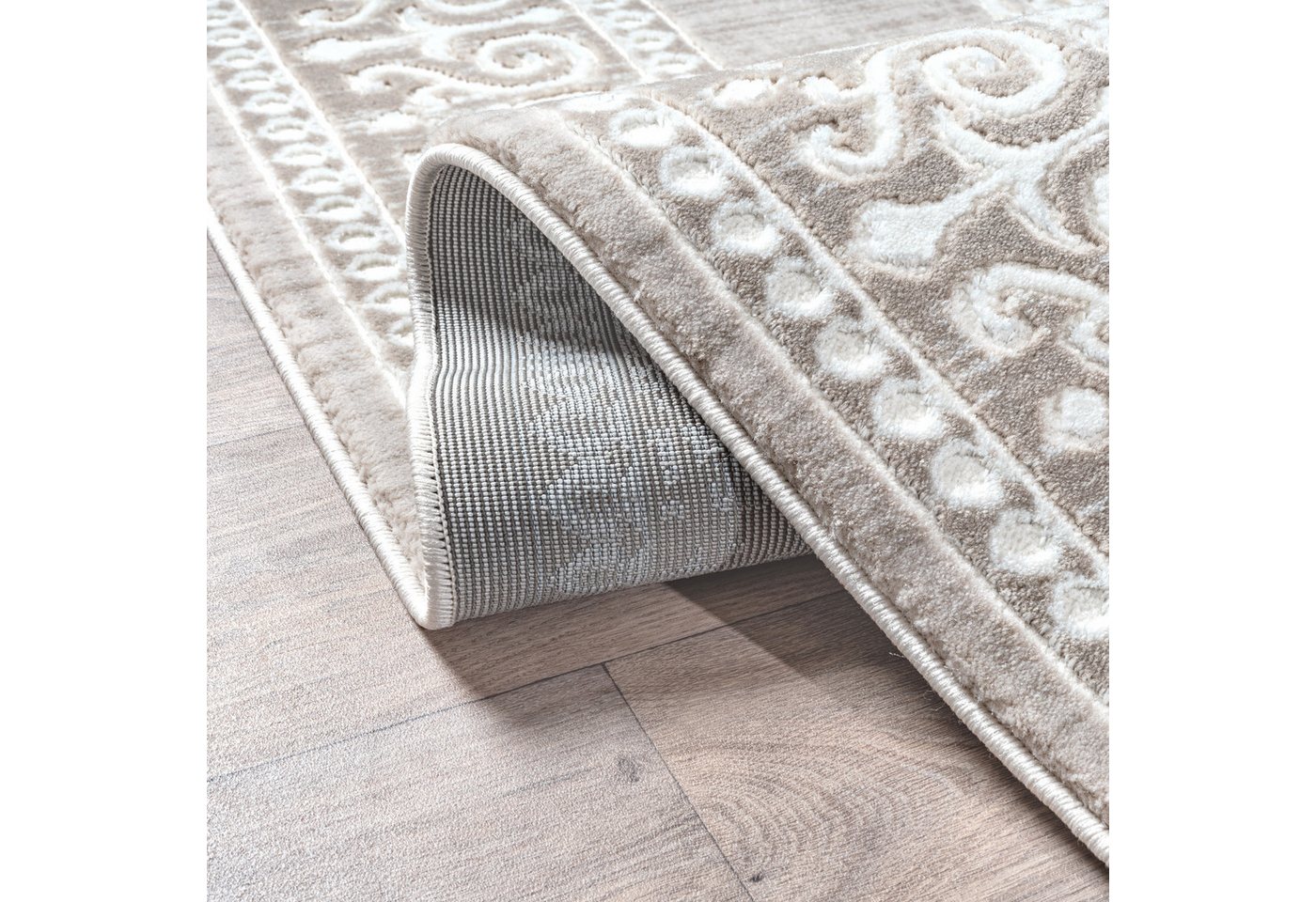 Sanat Teppich Harmony 3204, auch als Läufer und rund, rechteckig, Höhe: 12 mm, Wohnzimmer, Kurzflor, modern, Orient Optik, Schlafzimmer – Bild 5 von 5