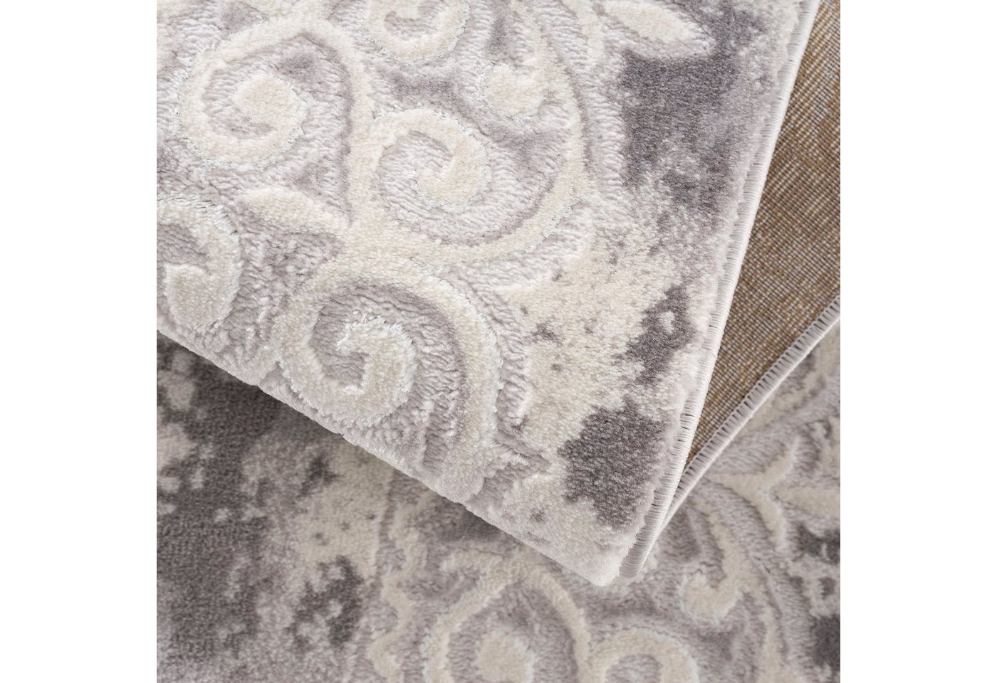Sanat Teppich Harmony 3205, auch als Läufer und rund, rechteckig, Höhe: 12 mm, Wohnzimmer, Kurzflor, modern, Orient Optik, Schlafzimmer – Bild 4 von 5