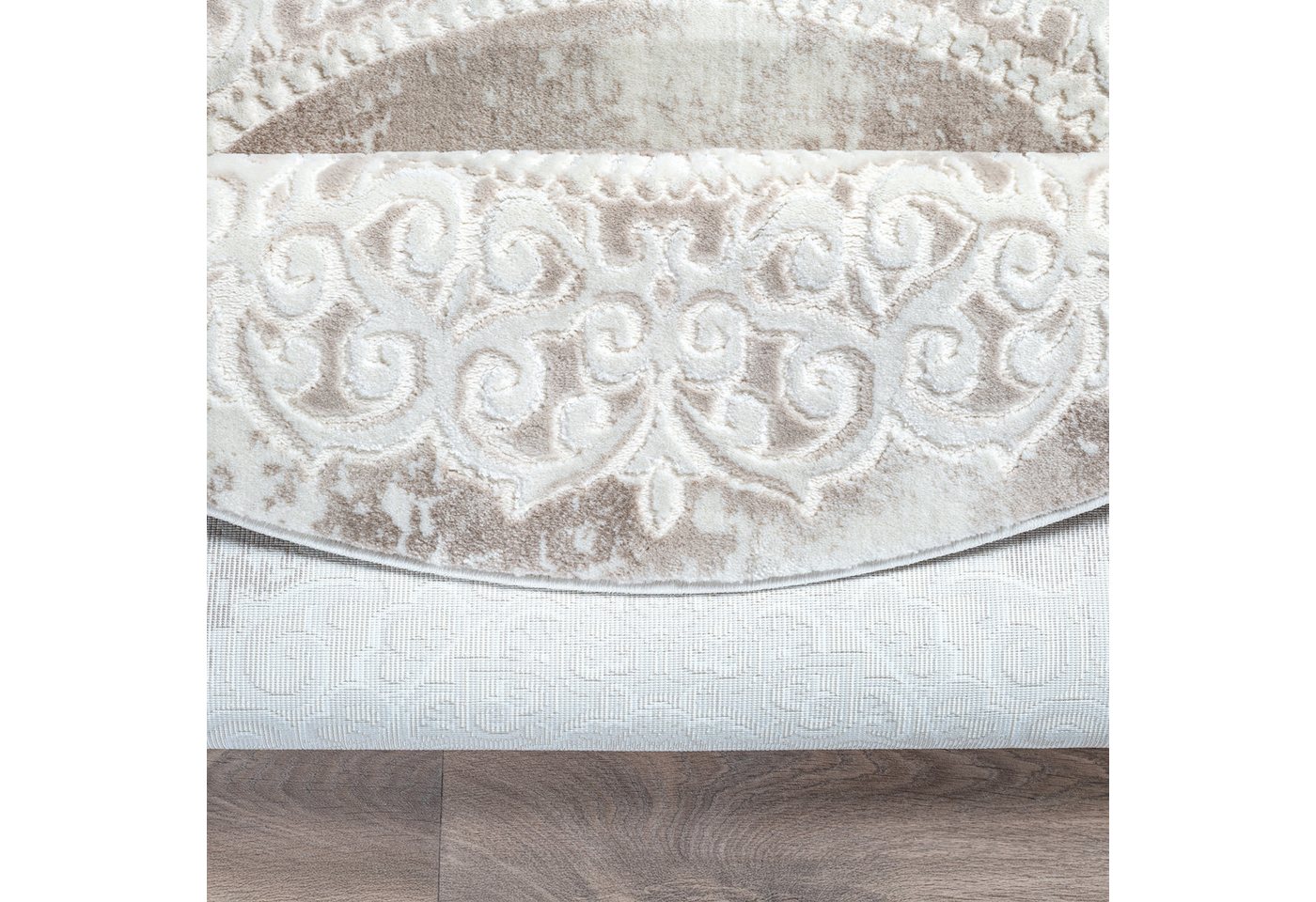 Sanat Teppich Harmony 3205, auch als Läufer und rund, rund, Höhe: 12 mm, Wohnzimmer, Kurzflor, modern, Orient Optik, Schlafzimmer – Bild 5 von 5