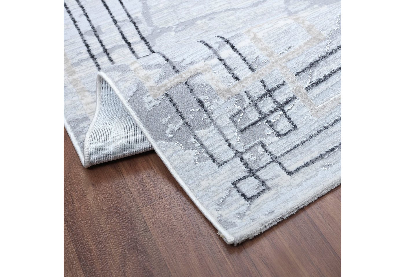 Sanat Teppich Harmony 3212, auch als Läufer, rechteckig, Höhe: 12 mm, Wohnzimmer, Kurzflor, modern, abtrakt, Schlafzimmer – Bild 4 von 5