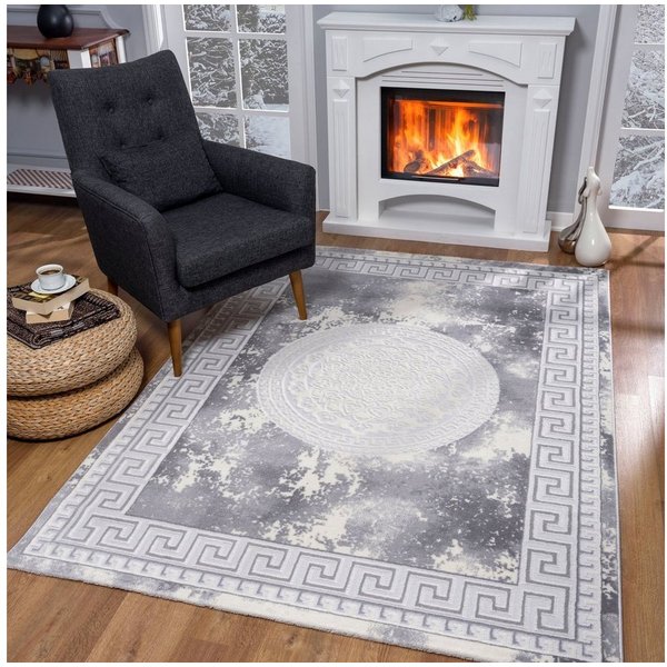 Sanat Teppich Harmony 3212, auch als Läufer, rechteckig, Höhe: 12 mm, Wohnzimmer, Kurzflor, modern, Orient Optik, Schlafzimmer
