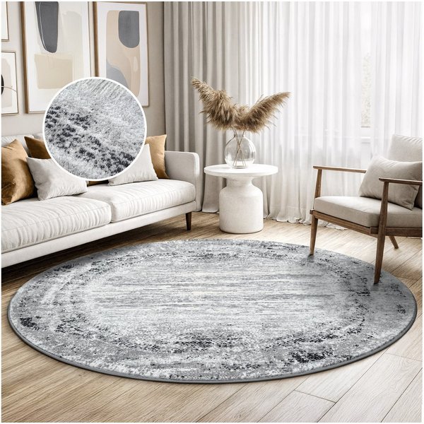 Sanat Teppich Harmony 3215, auch als Läufer und in Rund, rund, Höhe: 12 mm, Wohnzimmer, Kurzflor, modern, Bordüre, Schlafzimmer
