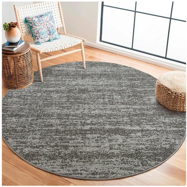 Sanat Teppich Oslo, auch als Läufer und in Rund, rund, Höhe: 10 mm, meliert, robuster Kurzflor, Wohnzimmer, Schlafzimmer, Kinderzimmer
