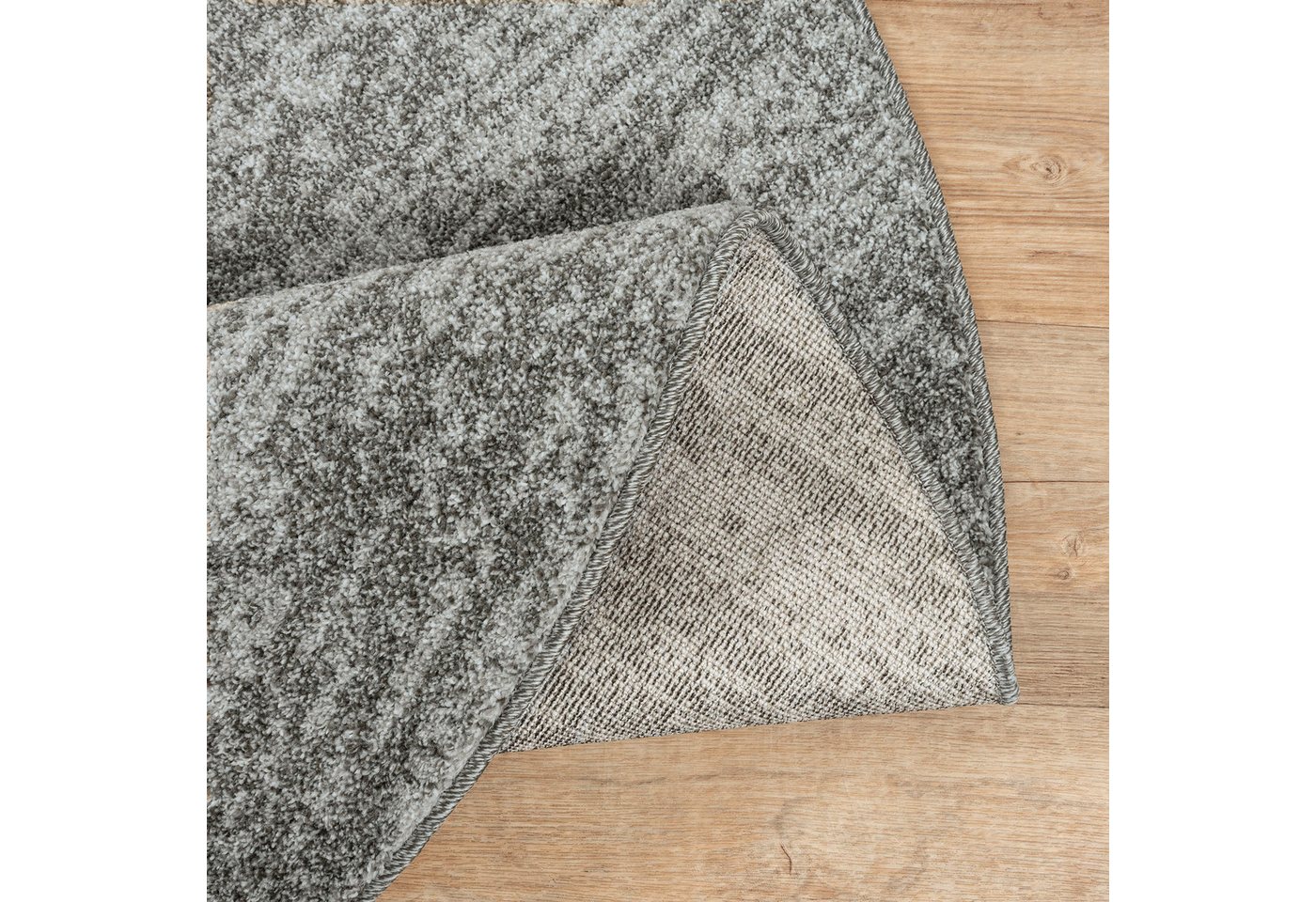 Sanat Teppich Oslo, auch als Läufer und in Rund, rund, Höhe: 10 mm, meliert, robuster Kurzflor, Wohnzimmer, Schlafzimmer, Kinderzimmer – Bild 3 von 5