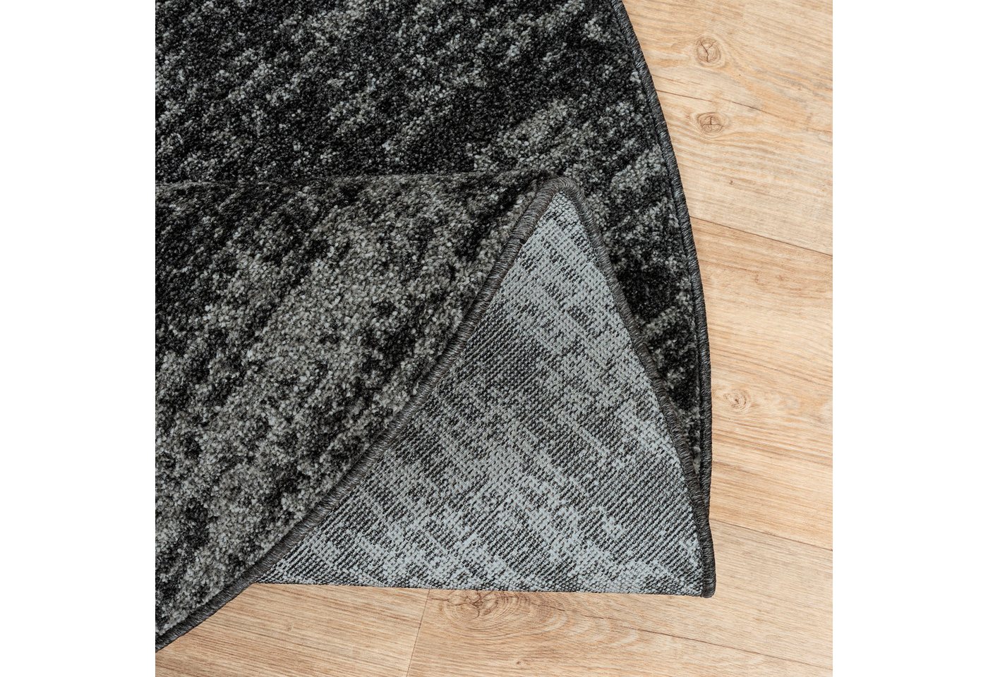 Sanat Teppich Oslo, auch als Läufer und in Rund, rund, Höhe: 10 mm, meliert, robuster Kurzflor, Wohnzimmer, Schlafzimmer, Kinderzimmer – Bild 3 von 5