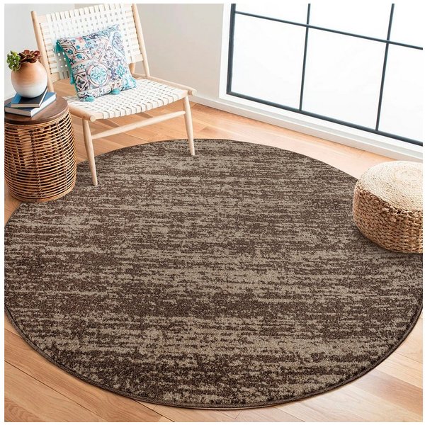 Sanat Teppich Oslo, auch als Läufer und in Rund, rund, Höhe: 10 mm, meliert, robuster Kurzflor, Wohnzimmer, Schlafzimmer, Kinderzimmer