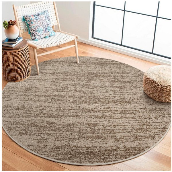 Sanat Teppich Oslo, auch als Läufer und in Rund, rund, Höhe: 10 mm, meliert, robuster Kurzflor, Wohnzimmer, Schlafzimmer, Kinderzimmer