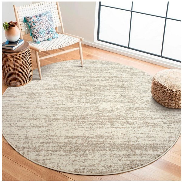 Sanat Teppich Oslo, auch als Läufer und in Rund, rund, Höhe: 10 mm, meliert, robuster Kurzflor, Wohnzimmer, Schlafzimmer, Kinderzimmer