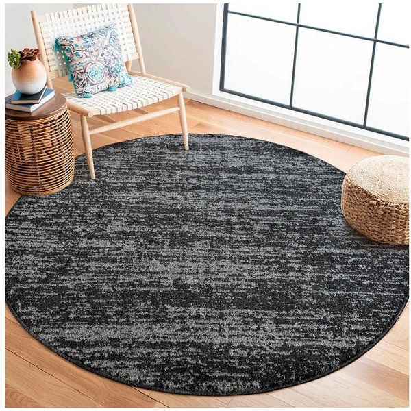 Sanat Teppich Oslo, auch als Läufer und in Rund, rund, Höhe: 10 mm, meliert, robuster Kurzflor, Wohnzimmer, Schlafzimmer, Kinderzimmer