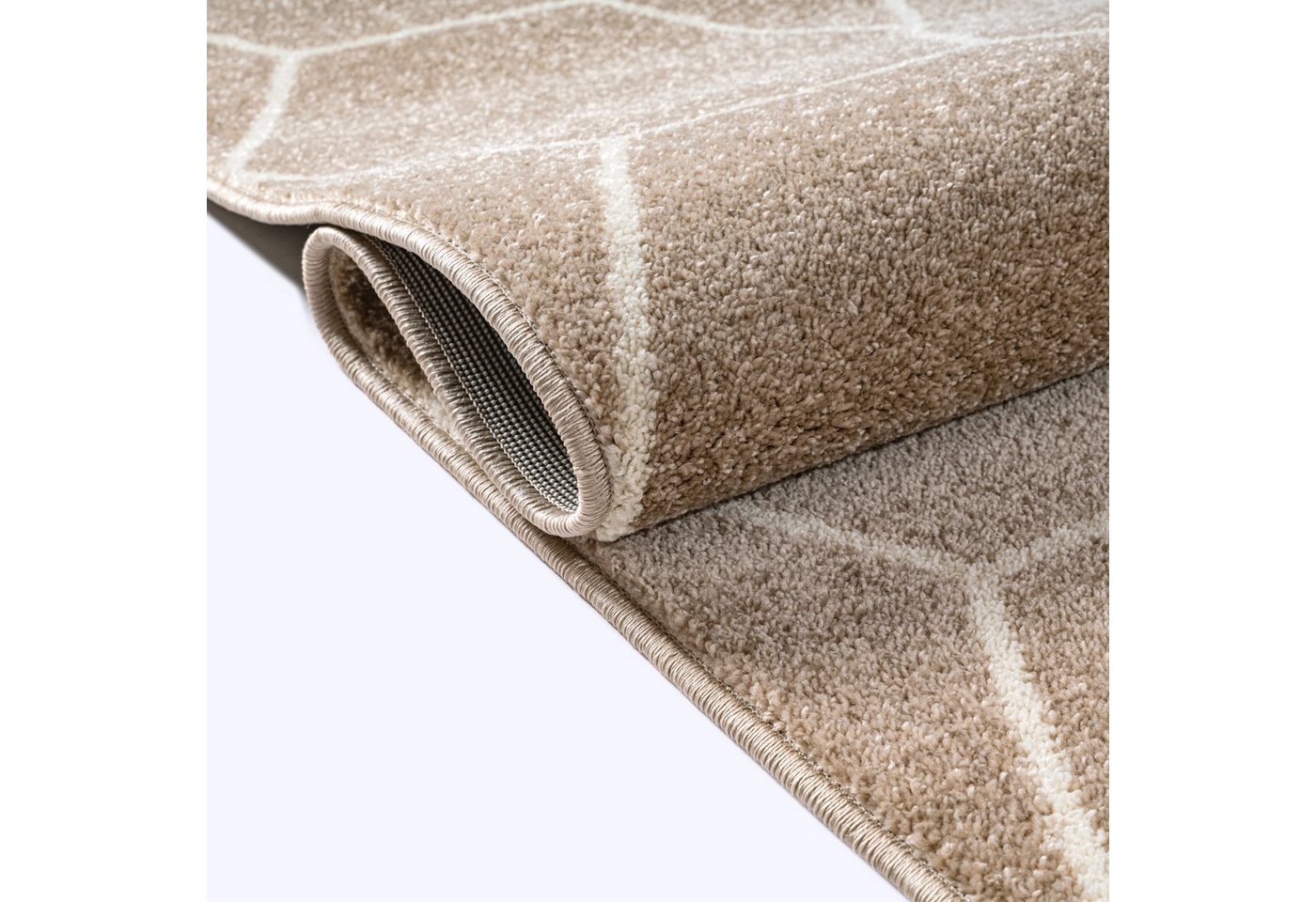Sanat Teppich Trellis, auch als Läufer und Rund, rechteckig, Höhe: 10 mm, Kurzflor, skandi, boho, große Farbauswahl, alle Räume – Bild 5 von 5
