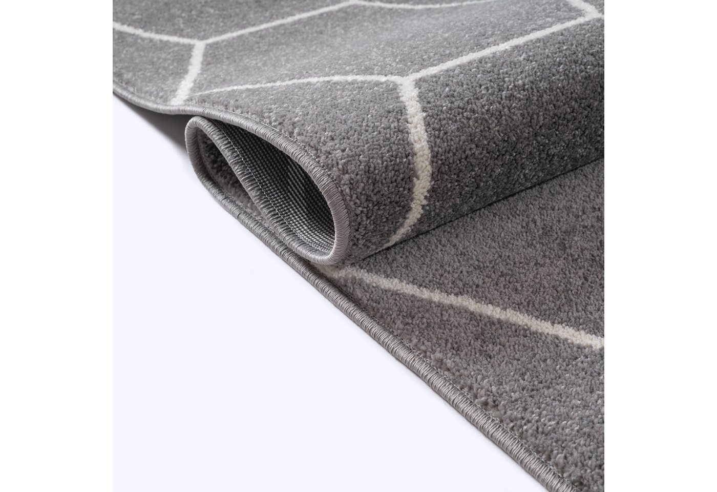 Sanat Teppich Trellis, auch als Läufer und Rund, rechteckig, Höhe: 10 mm, Kurzflor, skandi, boho, große Farbauswahl, alle Räume – Bild 5 von 5