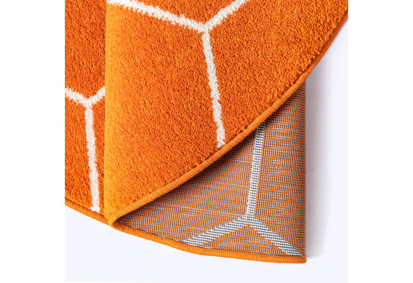 Sanat Teppich Trellis, auch als Läufer und Rund, rund, Höhe: 10 mm, Kurzflor, skandi, boho, große Farbauswahl, alle Räume – Bild 5 von 5