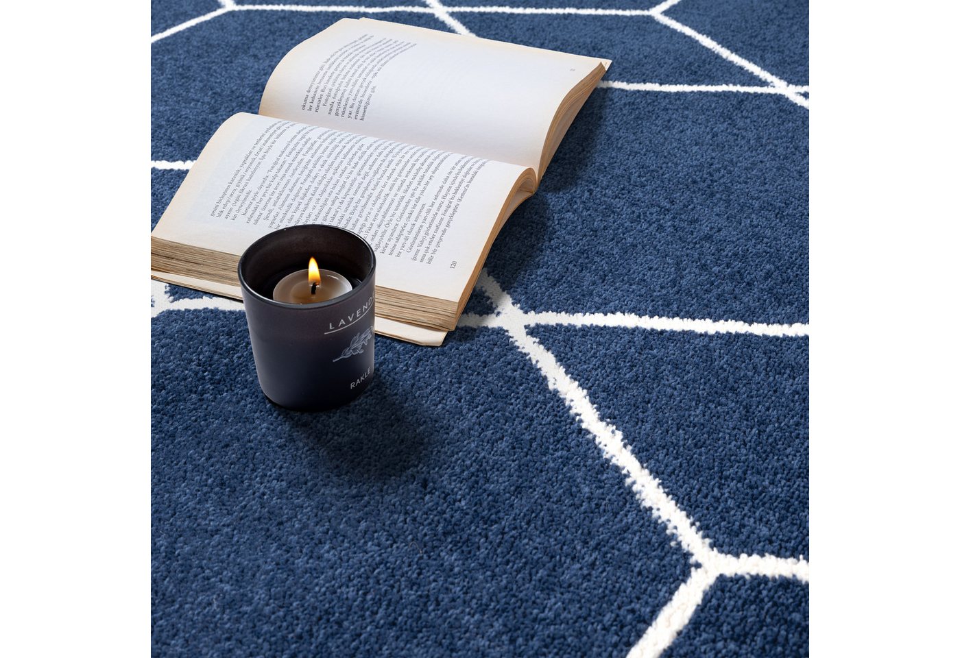 Sanat Teppich Trellis, auch als Läufer und Rund, rechteckig, Höhe: 10 mm, Kurzflor, skandi, boho, große Farbauswahl, alle Räume – Bild 4 von 5