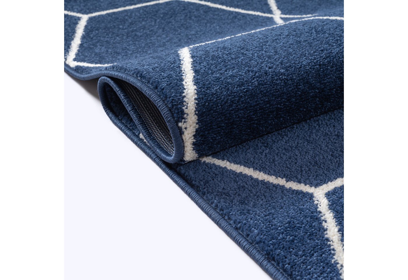 Sanat Teppich Trellis, auch als Läufer und Rund, rechteckig, Höhe: 10 mm, Kurzflor, skandi, boho, große Farbauswahl, alle Räume – Bild 5 von 5