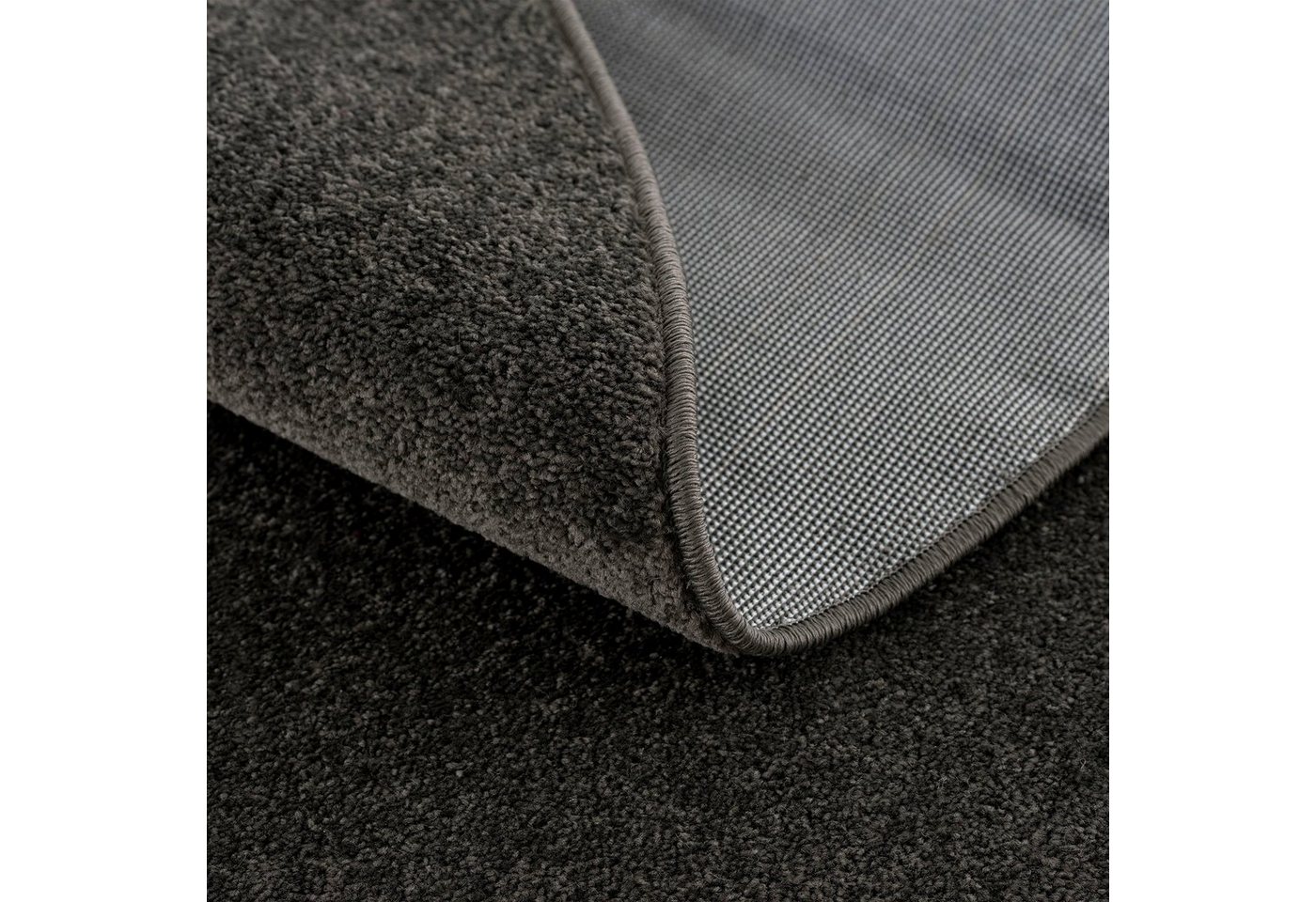 Sanat Teppich UNI, auch als Läufer und Rund, rund, Höhe: 13 mm, robuster Kurzflorteppich, große Farbauswahl, Wohnzimmer, alle Räume – Bild 3 von 5