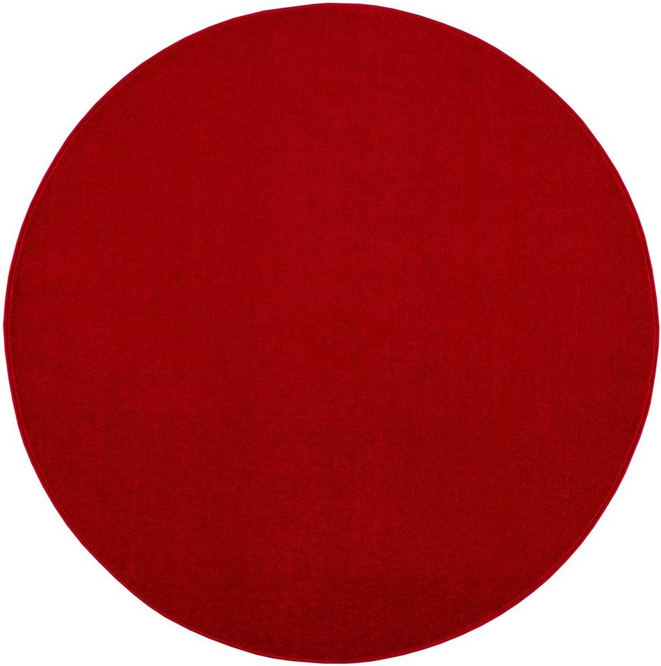 Sanat Teppich UNI, auch als Läufer und Rund, rund, Höhe: 13 mm, robuster Kurzflorteppich, große Farbauswahl, Wohnzimmer, alle Räume – Bild 2 von 5