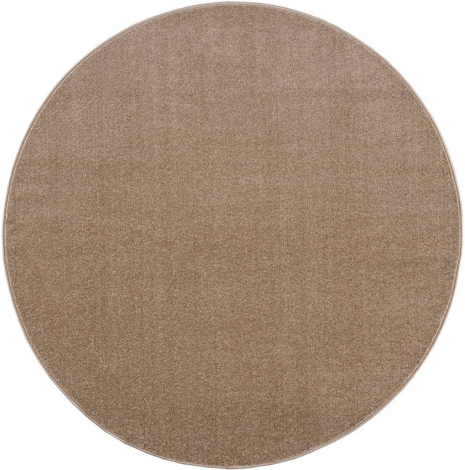 Sanat Teppich UNI, auch als Läufer und Rund, rund, Höhe: 13 mm, robuster Kurzflorteppich, große Farbauswahl, Wohnzimmer, alle Räume – Bild 2 von 5