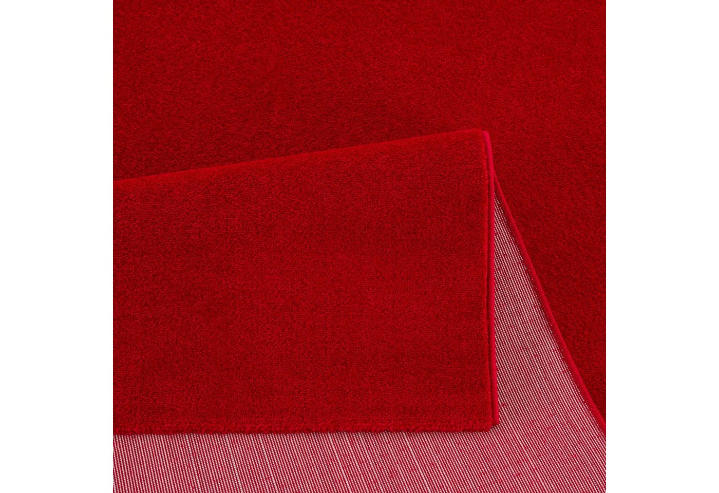 Sanat Teppich UNI, auch als Läufer und Rund, rechteckig, Höhe: 13 mm, robuster Kurzflorteppich, große Farbauswahl, Wohnzimmer, alle Räume – Bild 3 von 5