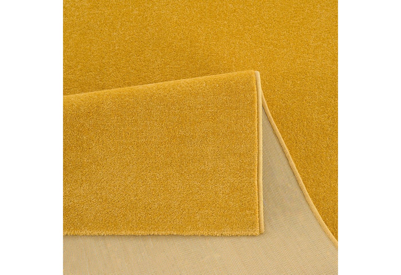 Sanat Teppich UNI, auch als Läufer und Rund, rechteckig, Höhe: 13 mm, robuster Kurzflorteppich, große Farbauswahl, Wohnzimmer, alle Räume – Bild 3 von 5