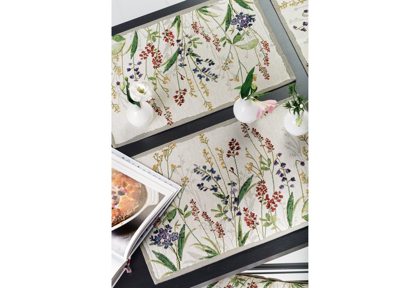 sander table + home Platzset Tischset "Flower Meadow" 2er-Pack, Gobelin Blumen – Bild 3 von 3