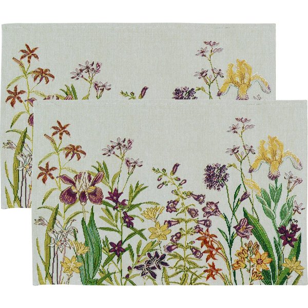 sander table + home Platzset Tischset "Flowery" 2er-Pack, Gobelin Blumen