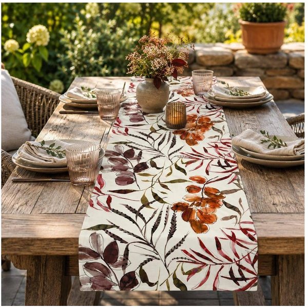 sander table + home Tischläufer Tischläufer SKANE mit floralem Design - 50 x 140 cm