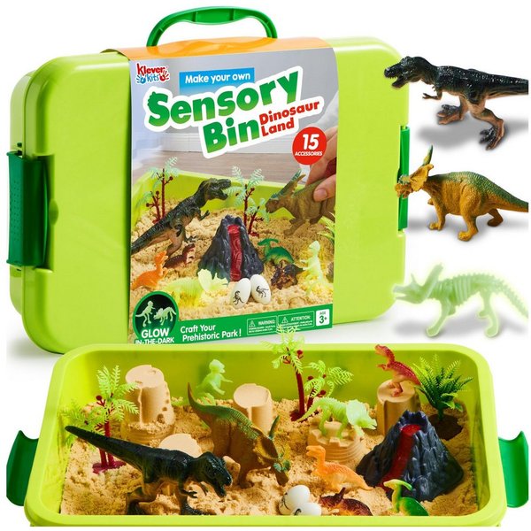 Klever Kits Sandform-Set Klever Kits Magic Sand Set Spielsand Baustelle Kinder Koffer Spielsand