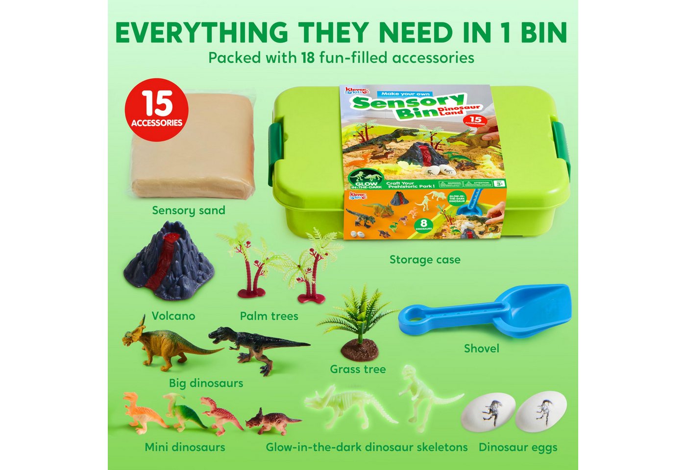 Klever Kits Sandform-Set Klever Kits Magic Sand Set Spielsand Baustelle Kinder Koffer Spielsand – Bild 3 von 5