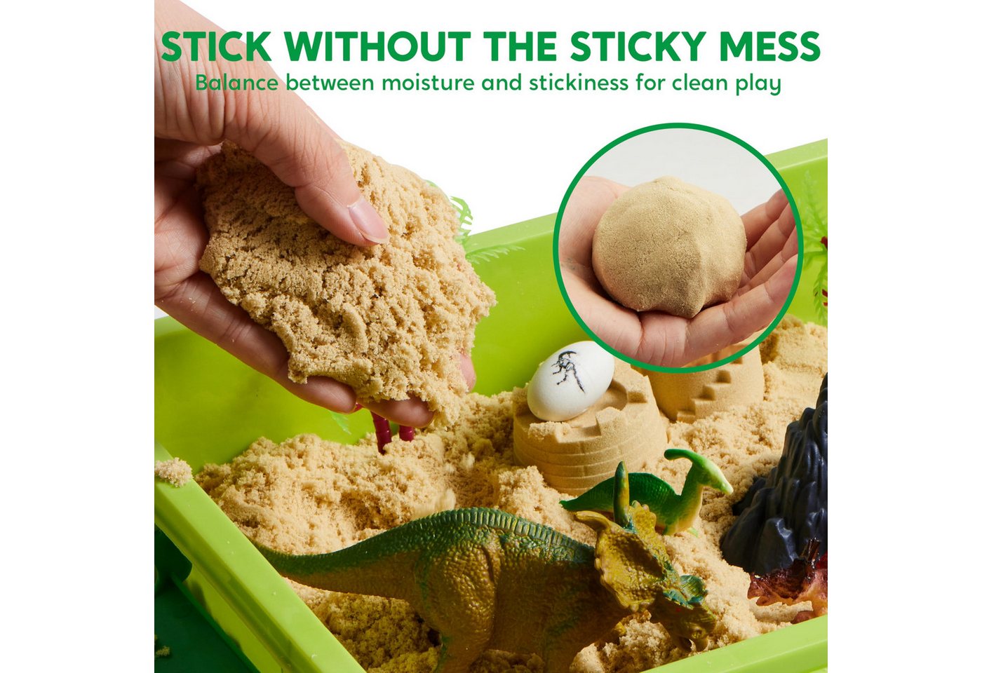 Klever Kits Sandform-Set Klever Kits Magic Sand Set Spielsand Baustelle Kinder Koffer Spielsand – Bild 4 von 5