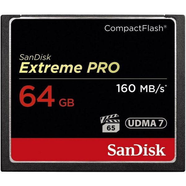 Sandisk CF Extreme Pro Speicherkarte (64 GB, 160 MB/s Lesegeschwindigkeit)