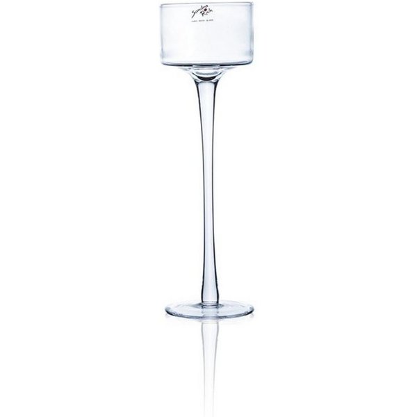 Sandra Rich Teelichthalter auf Fuß, Farbe: Transparent, Höhe: 30cm
