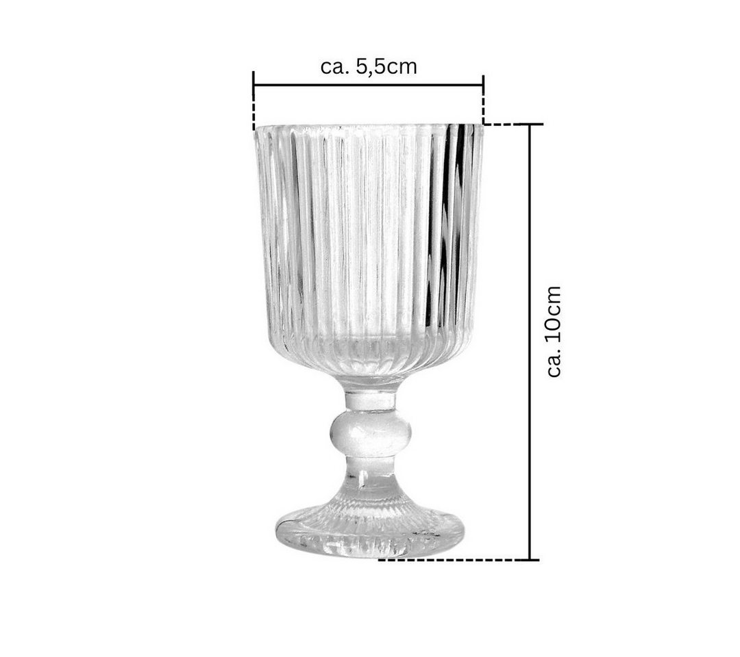 Sandra Rich Teelichthalter Teelichthalter "Kelch" 6er Set. Ø5,5 x 10cm. Windlicht Teelichtglas – Bild 2 von 3