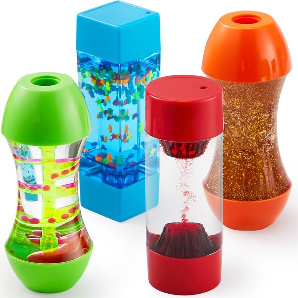 JOYIN Sanduhr JOYIN 4er-Set Fidget Tubes: Sensorikröhren zur Stressbewältigung