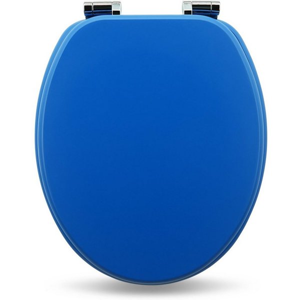 Sanfino WC-Sitz "Blau" Premium Toilettendeckel mit Absenkautomatik aus Holz, in Blau, hohem Sitzkomfort, einfache Montage