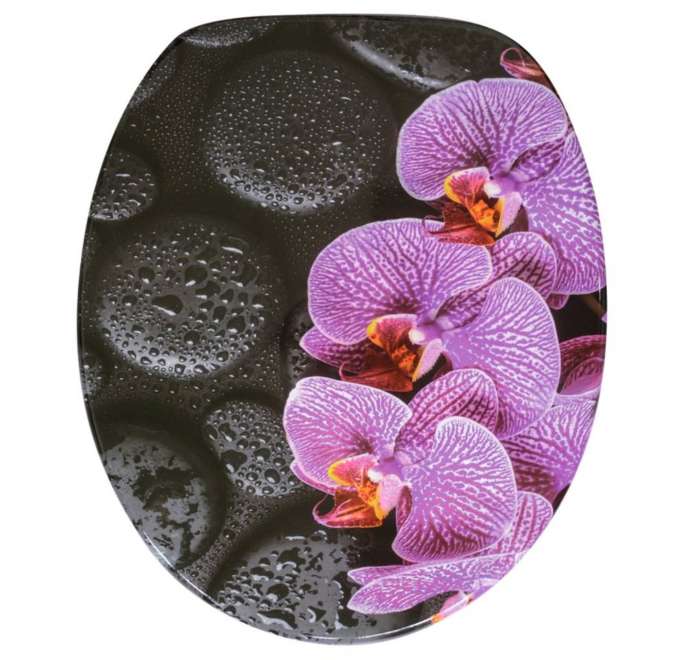 Sanilo Badaccessoire-Set 6-teilig Madeira, WC-Sitz mit Absenkautomatik, Badteppich 70 x 110 cm, Waschbeckenstöpsel, Badewannenstöpsel, Seifenspender, WC-Bürste, – Bild 2 von 5