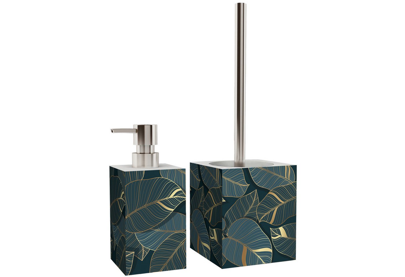 Sanilo Badaccessoire-Set mit Motiv, viele schöne Seifenspender und WC Bürsten zur Auswahl, Klobürste mit auswechselbaren Bürstenkopf, 2 tlg., 2-tlg., Desinfekti – Bild 2 von 5